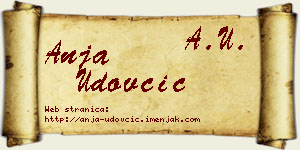 Anja Udovčić vizit kartica